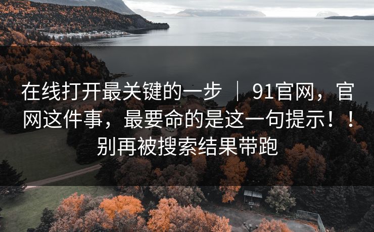 在线打开最关键的一步 ｜ 91官网，官网这件事，最要命的是这一句提示！！别再被搜索结果带跑